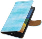 Wicked Narwal | Lizard bookstyle / book case/ wallet case Hoes voor Motorola Moto G5 Turguoise