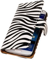 Wicked Narwal | Zebra bookstyle / book case/ wallet case Hoes voor Samsung Galaxy S i9000 Wit