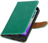 Wicked Narwal | Premium PU Leder bookstyle / book case/ wallet case voor Samsung Galaxy A3 2017 A320F Groen