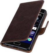 Wicked Narwal | Premium TPU PU Leder bookstyle / book case/ wallet case voor Huawei P10 Plus Mocca