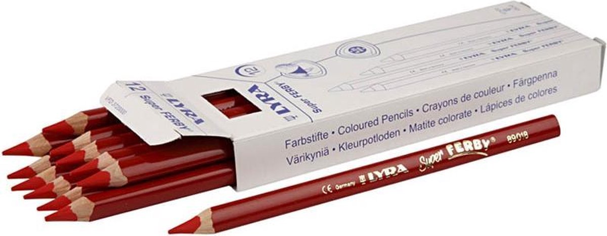Lyra Super Ferby Kleurpotloden Rood 12 Stuks
