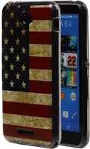 Wicked Narwal | Amerikaanse Vlag TPU Hoesje voor sony Xperia E4 USA