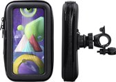 Shop4 - Samsung Galaxy M21 Fietshouder Stuur Spatwaterdicht Zwart