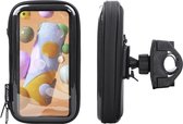 Interphone - Samsung Galaxy A11 Motorhouder Unicase Telefoonhouder Fiets en Motor Stuur Zwart