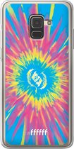 Samsung Galaxy A8 (2018) Hoesje Transparant TPU Case - Flower Tie Dye #ffffff