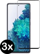 Samsung Galaxy S20 FE Screenprotector Gehard Glas Full Cover - 3 PACK