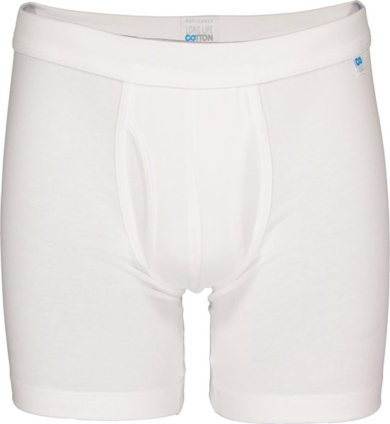 SCHIESSER Long Life Cotton shorts (1-pack) - lang met gulp - wit - Maat: S