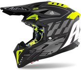 Airoh Aviator 3 AMS� Rampage mat zwart grijs fluo geel