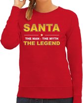 Santa sweater / outfit / the man / the myth / the legend rood voor dames - Kerst kleding / Christmas outfit S