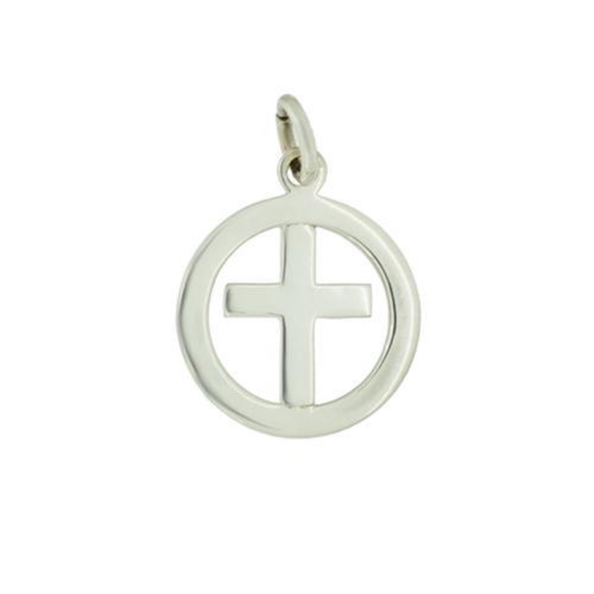 Blinx Jewels Zilveren Hanger Cirkel Kruis
