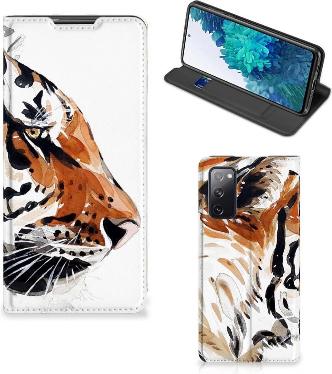 Bookcase Samsung Galaxy S20 FE Watercolor Tiger
