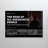 Walljar - The road of all successful people - Muurdecoratie - Canvas schilderij