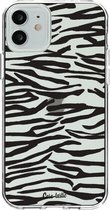 Casetastic Apple iPhone 12 / iPhone 12 Pro Hoesje - Softcover Hoesje met Design - Zebra Print