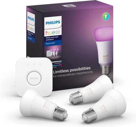 Philips Hue Starterspakket - White and Color Ambiance - Met bridge - E27 |  bol.com