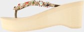 Uzurii Colorful Diana High Heel dames slippers, Gold, maat: 41/42