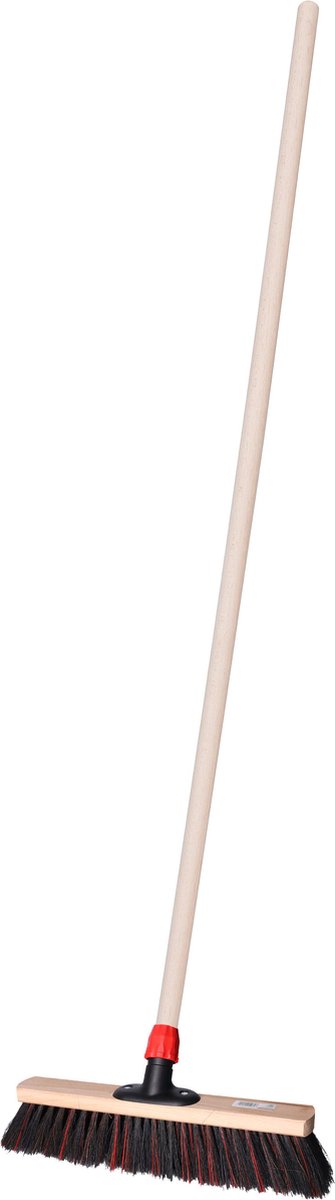 Goedkoopste Straatbezem SAGA voor bestratingen en vlonders - Harde bezemkop - 40 cm breed - Houten steel van 140 cm