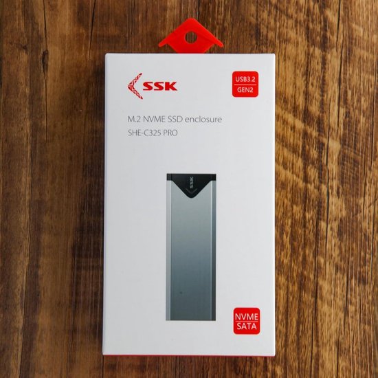 M.2 NVMe SSD Behuizing SSK Aluminio M.2 NVME SSD Adaptador De Caja, USB 3.1 Gen 2 (10 Gbps) A NVME PCI-E M-Key Unidad De Estado Sólido Caja Externa (se Adapta Sólo A