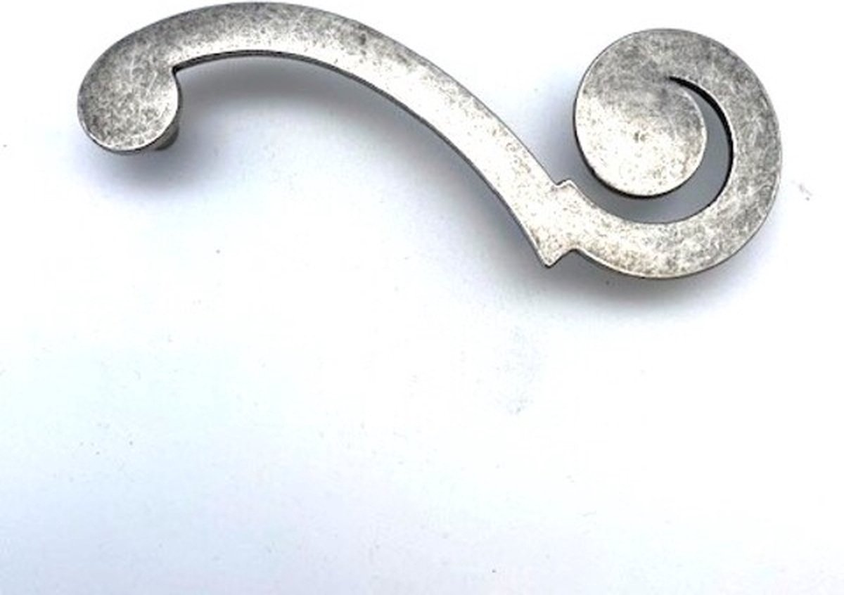 Greep Decor 5500 gekrast antiek zilver rechts groot 132mm