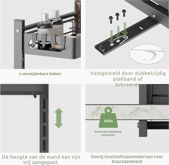 Uitbreidbare Organizer Onder De Gootsteen - Hoogwaardig Materiaal Verstelbaar Ontwerp 1 Stuk
