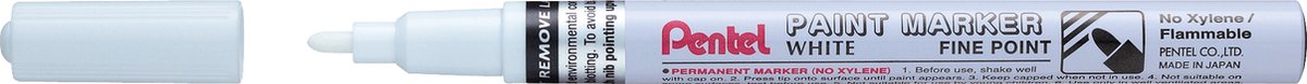 Pentel MMP10-W Olie Marker - Wit, Rond - Permanent