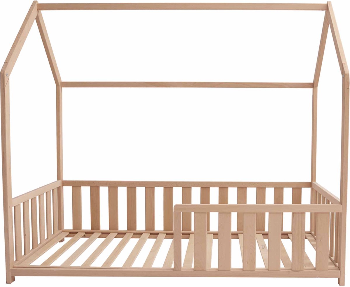 Prénatal Juniorbed Sjors - Bedhuisje - Kinderkamer - Onbehandeld/Naturel - Afmeting matras: 70x140 cm