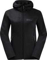 Jack Wolfskin Hirschberg Hooded FZ W 1710871-6000, Vrouwen, Zwart, Fleece, maat: XL