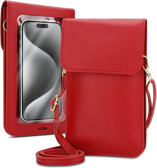 Mobielhoesje geschikt voor Huawei MATE 20 LITE in ROOD Etui Case Cover Handtas voor dames
