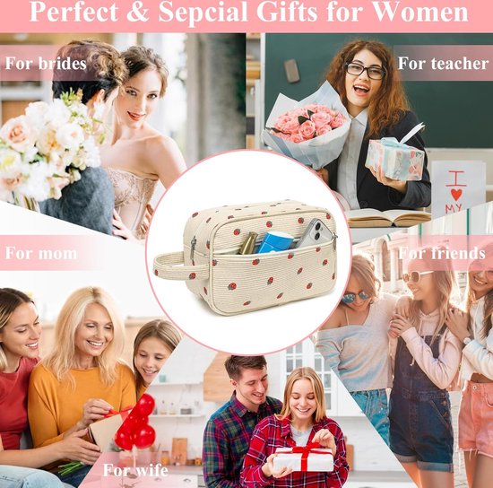 Inovra ® Trousse de toilette et trousse de maquillage spacieuse et élégante pour femme et homme