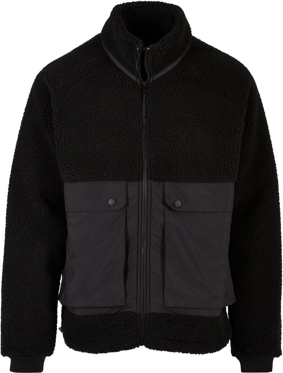 Urban Classics Short Raglan Sherpa Jacket Tussenseizoensjas L Zwart