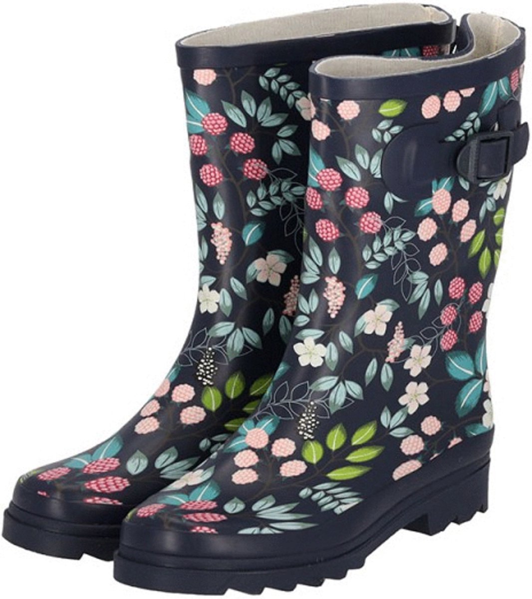 Xq Footwear Dameslaars Bloemen Blauw - Laarzen - 40