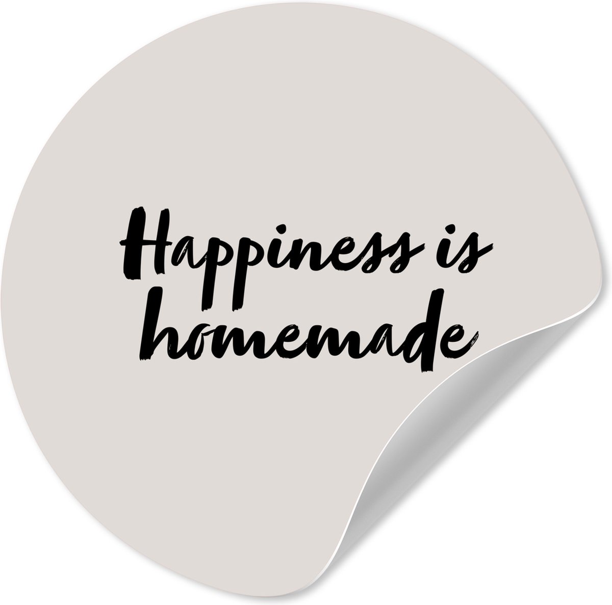 WallCircle® - Behangcirkel 120x120 cm - Muurstickers Keuken - Quotes - Happiness is homema