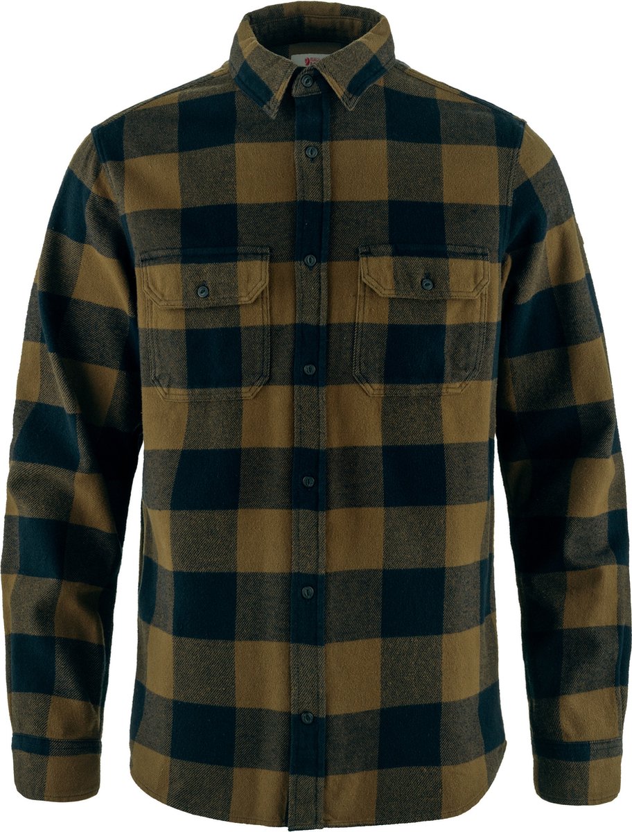 Fjällräven Övik Heavy Flannel Overhemd Met Lange Mouwen M Man Marineblauw