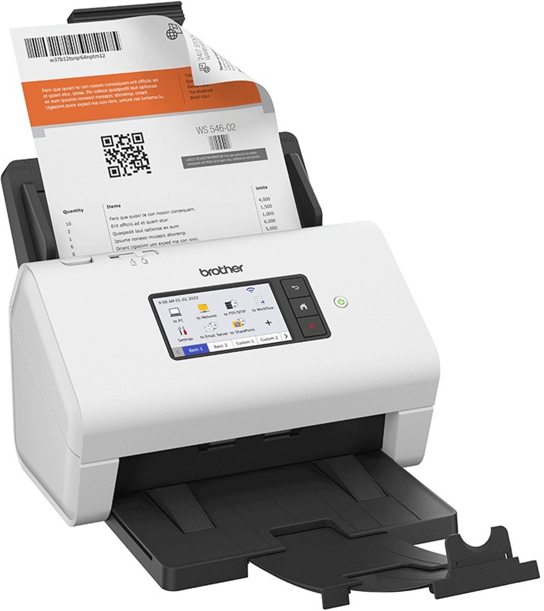 Brother ADS-4900W ADF-scanner 600 x 600 DPI A4 Zwart, Wit