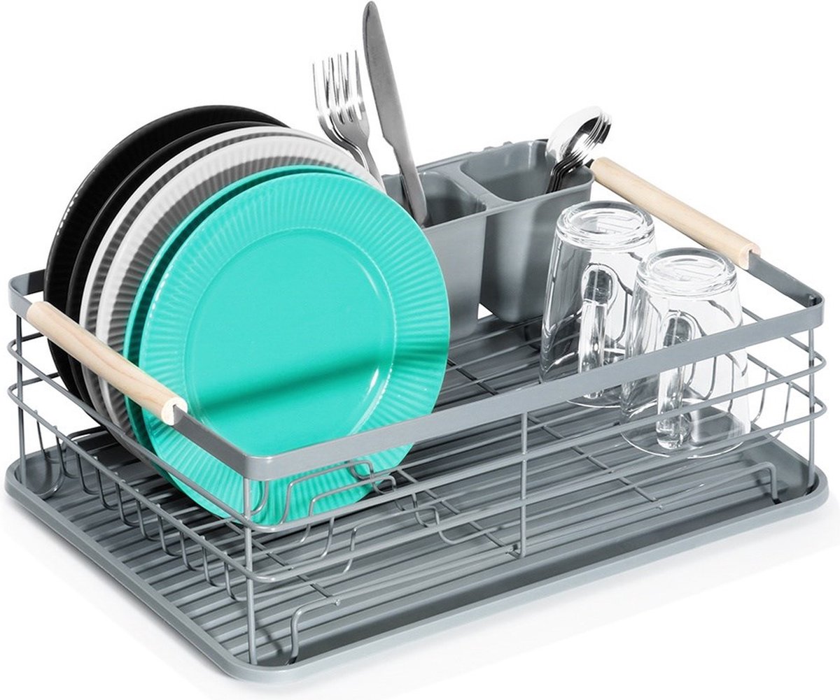 Goedkoopste Afdruiprek Grijs 42,5x32x14,5 cm - Afwasrek