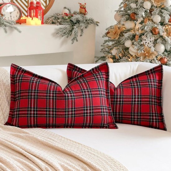 MIULEE Kussenslopen voor Kerstmis, imitatiebont, zacht, polyester