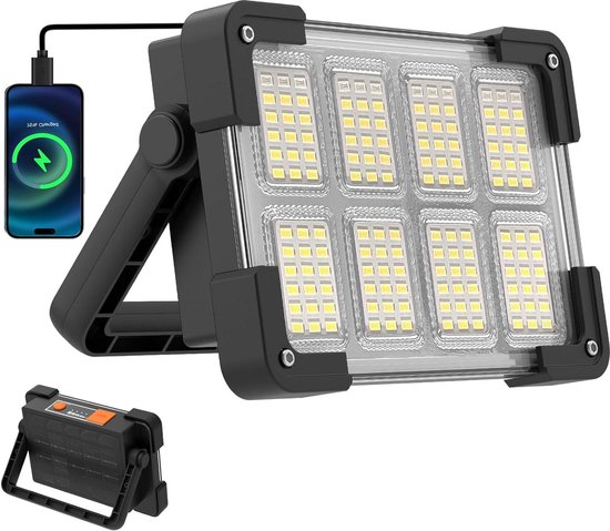 Foto: Oplaadbare draagbare led spot met usb 4 modi powerbank waterdicht voor buiten camping tuin vissen garage noodgevallen