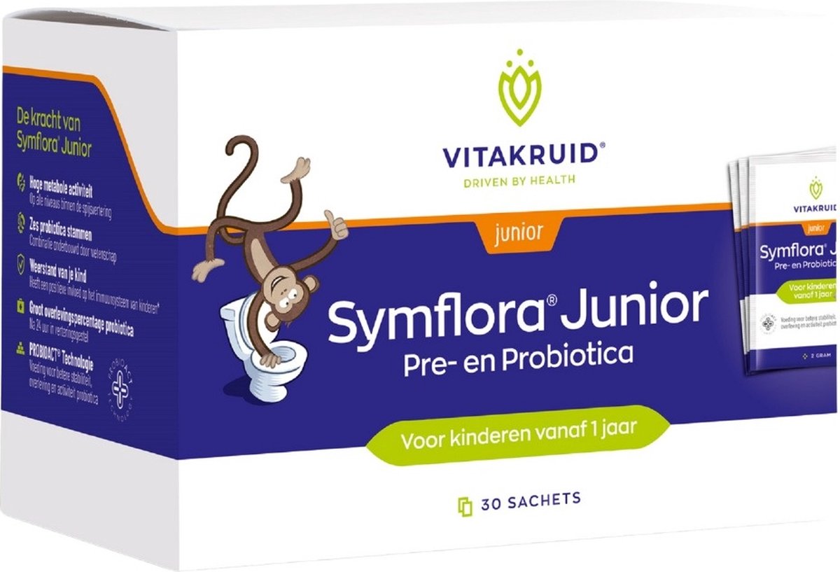 Goedkoopste Vitakruid - Symflora Junior Pre- en Probiotica - 30pcs
