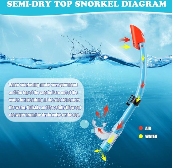 Masque de plongée pour enfants - verre trempé - anti-buée - tubes de plongée - natation - Masque de plongée en apnée de haute qualité