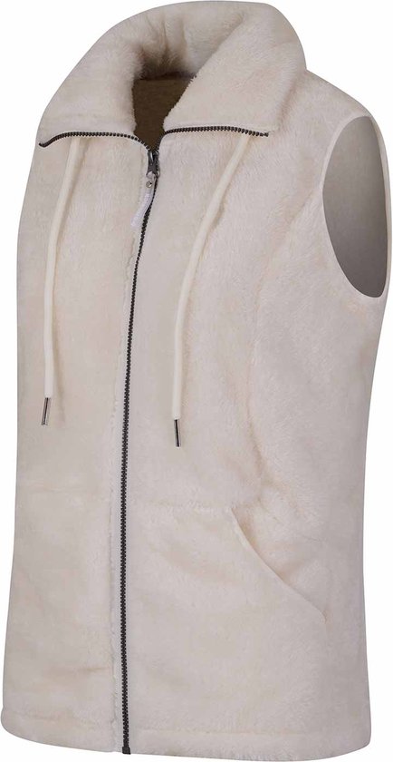 BJØRNSON Syrin Coral Fleece Bodywarmer Dames - 4 seizoenen - Maat 40 - Off-White