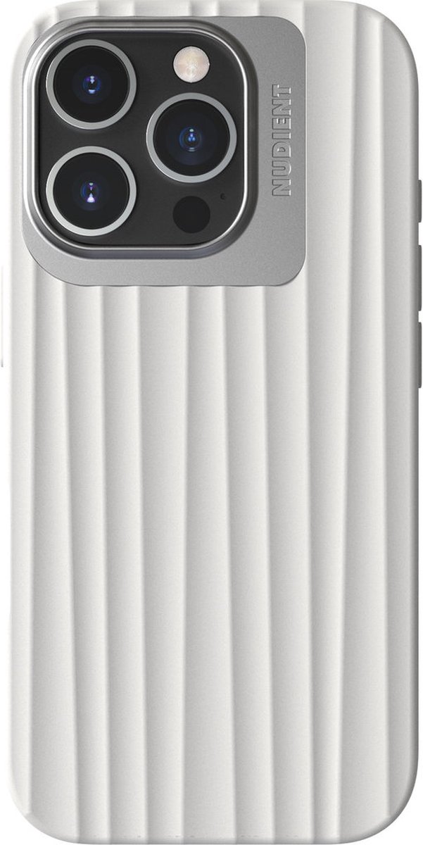 Nudient Bold MagSafe Case geschikt voor Apple iPhone 16 Pro Chalk - Wit