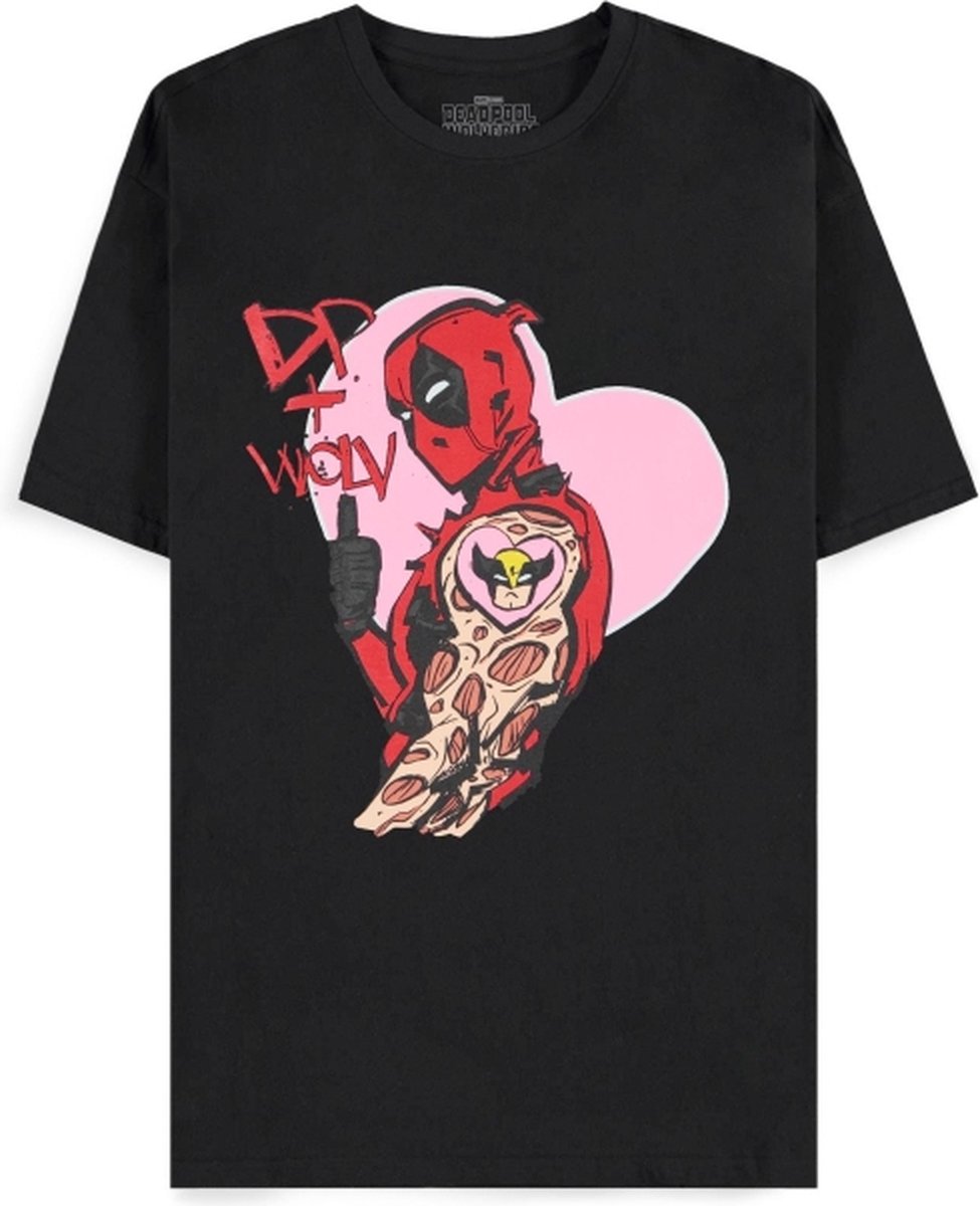 Marvel Deadpool - I Heart You Heren T-shirt - XL - Zwart