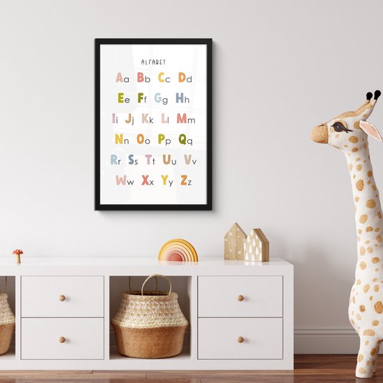 Letterkunst. Posters met letters van het alfabet