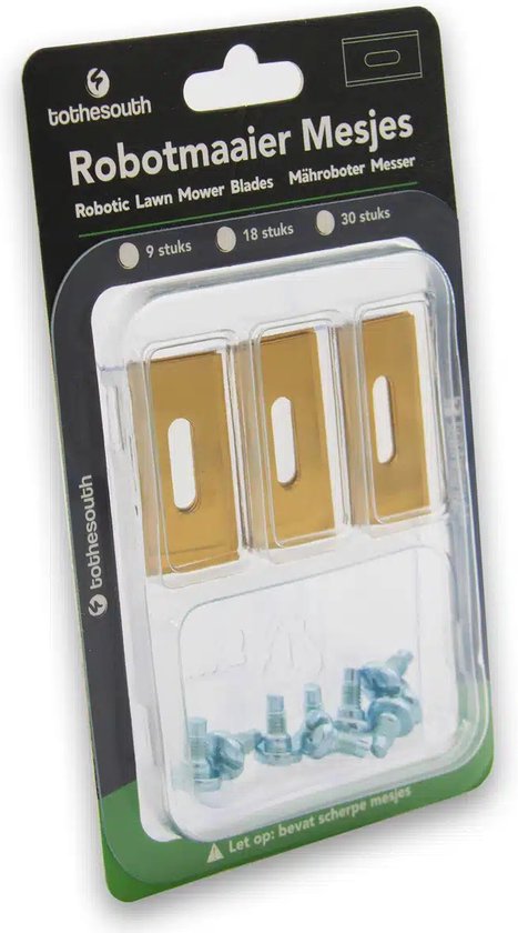 Foto: To the south titanium endurance mesjes geschikt voor powerplus robotmaaiers 3 stuks