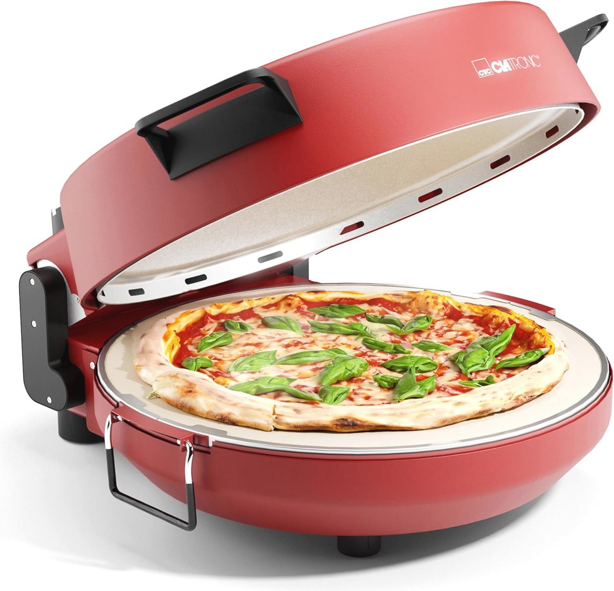 Pizzaoven voor Thuis | 350°C voor Perfecte Italiaanse Pizza's in Minder dan 5 Minuten | Inclusief Pizzasteen en Accessoires | Voor Diepvriespizza's