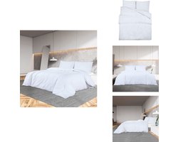 vidaXL Dekbed - Dekbedden - Dekbedovertrek - Overtrek - Dekbedovertrekset 240x220 cm katoen wit