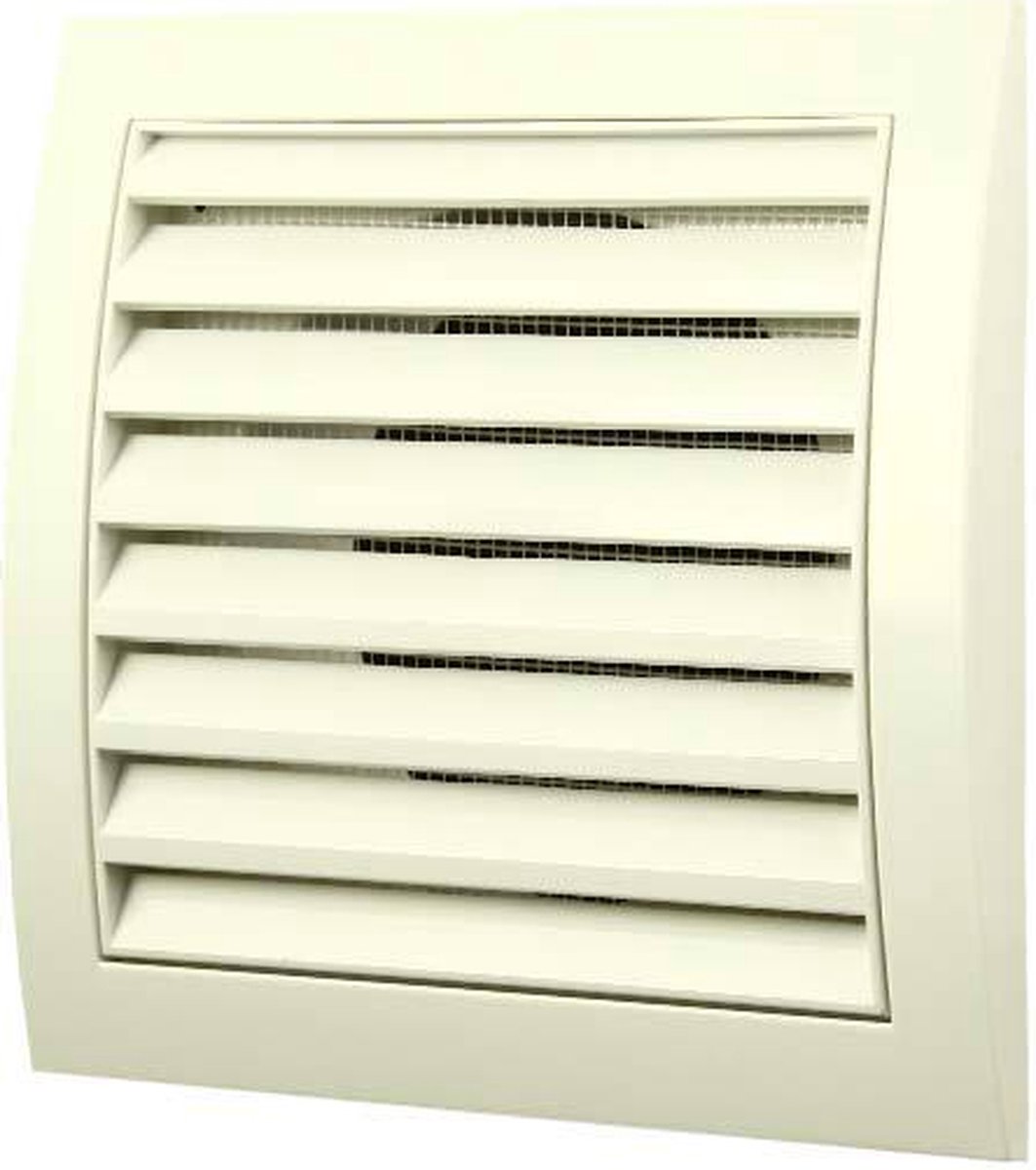 Muurrooster 150x150 met diameter 100 wit - ND10