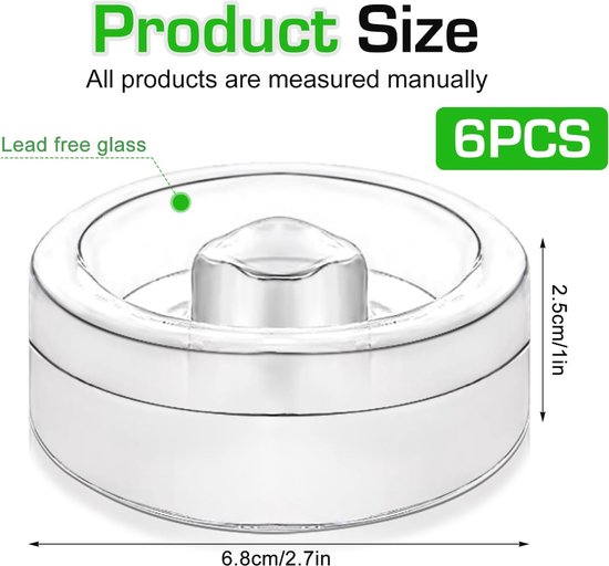 4 stuks glazen gewichten voor fermentatie (⌀7cm) Glazen gewichten verzwaringsstenen fermentatieset bestaand uit fermenteergewichten voor kimchi zuurkool augurken