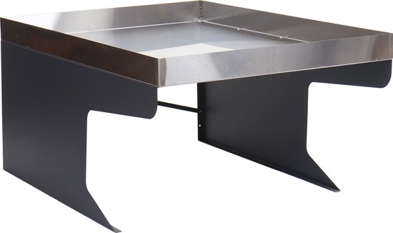 Garage pour tondeuse robot XL avec jardinière MCW-G60, capot de tondeuse à gazon, métal 47x70x100cm ~ acier inoxydable, anthracite