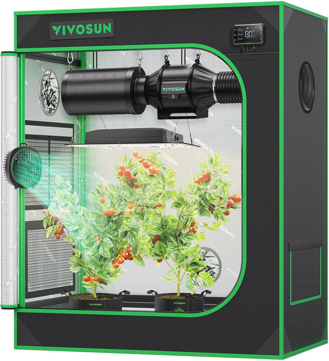 Mylar Hydrocultuur Kweektent 30"x18"x36" met Observatievenster en Vloerlade voor Binnenplanten