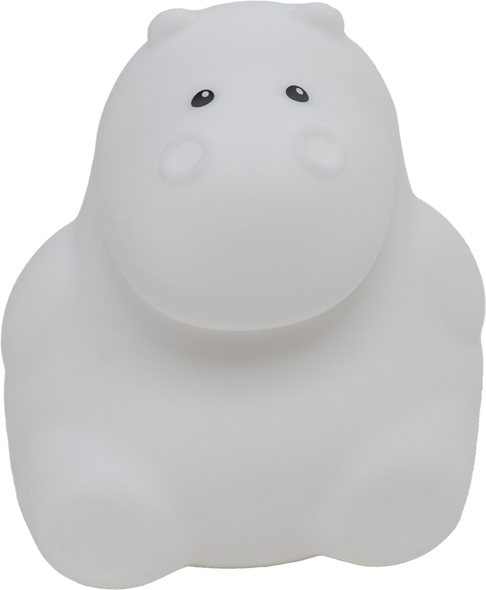 Luvy Nijlpaard Klein – Nachtlamp – Verlichting – Multicolor – Oplaadbaar – Brandtijd 35 uur – Met touch bediening en afstandsbediening – Kinderen
